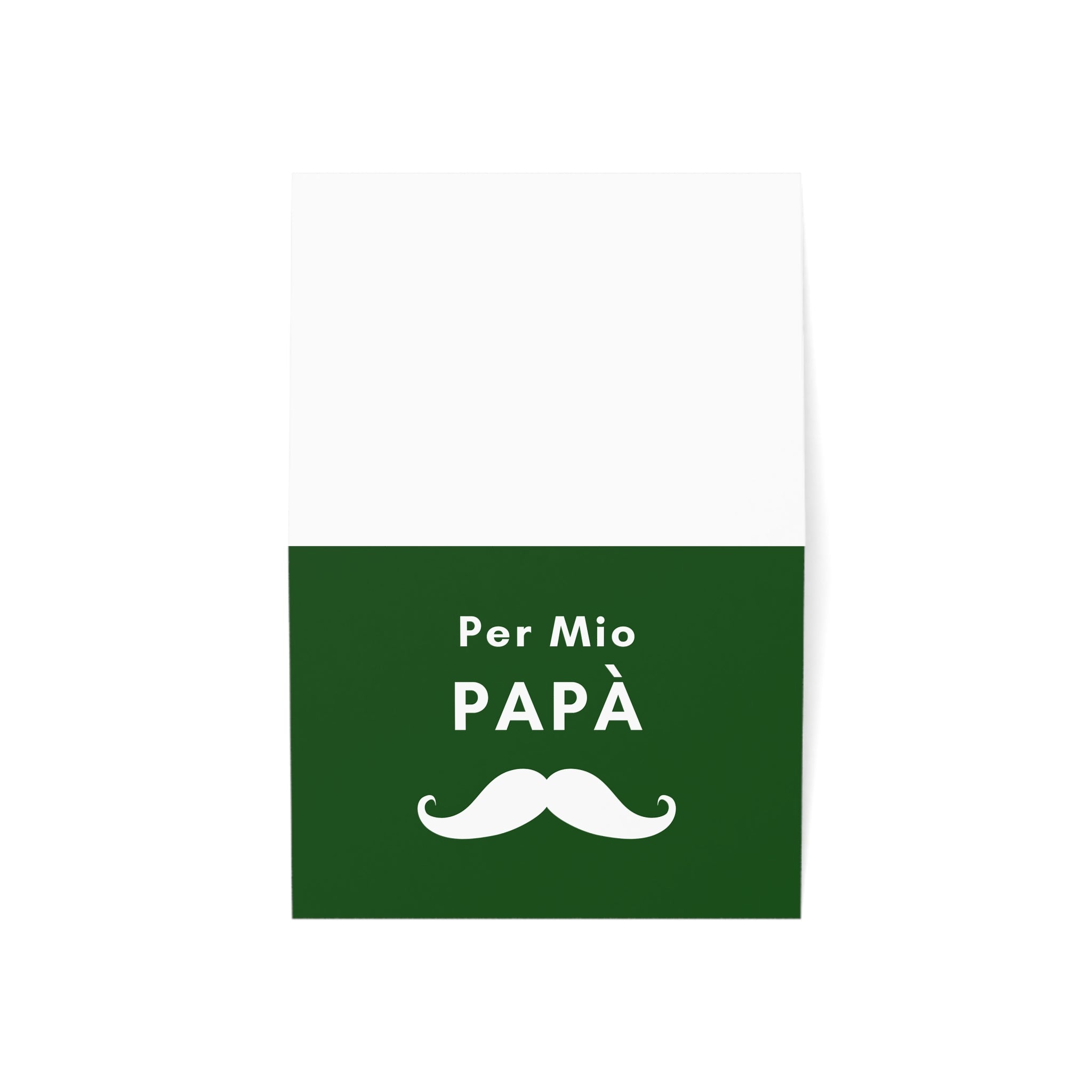 Per Mio Papà Italian Greeting Card for birthday or Father's Day, Card with Moustache, blank inside with envelope