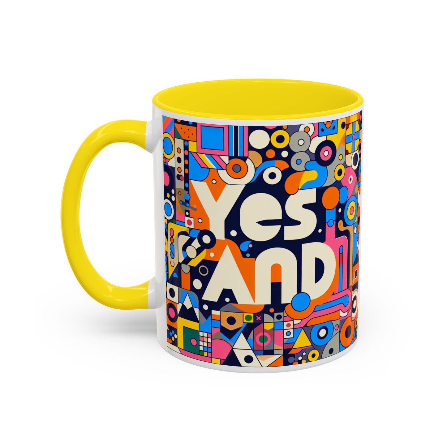 Oui, et une tasse à café avec accent d'improvisation (11, 15 oz)
