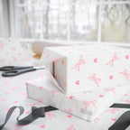 Coquette bows and hearts Wrapping Paper by Printify