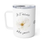 Personalized sister name French mug, Je t'aime Ma soeur by Printify
