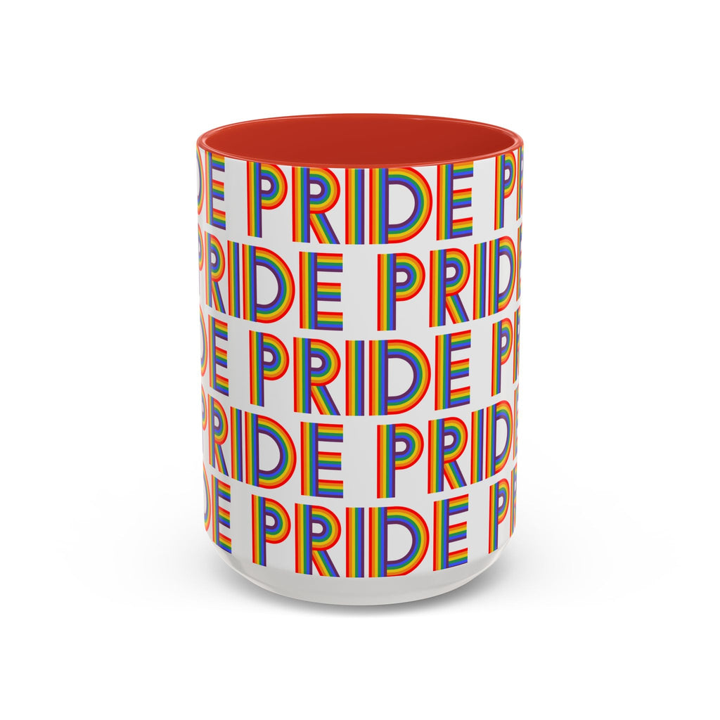 Bespattered Facade Pride Rainbow Ribbon Letters Mug | Eight Colors | 11oz or 15oz