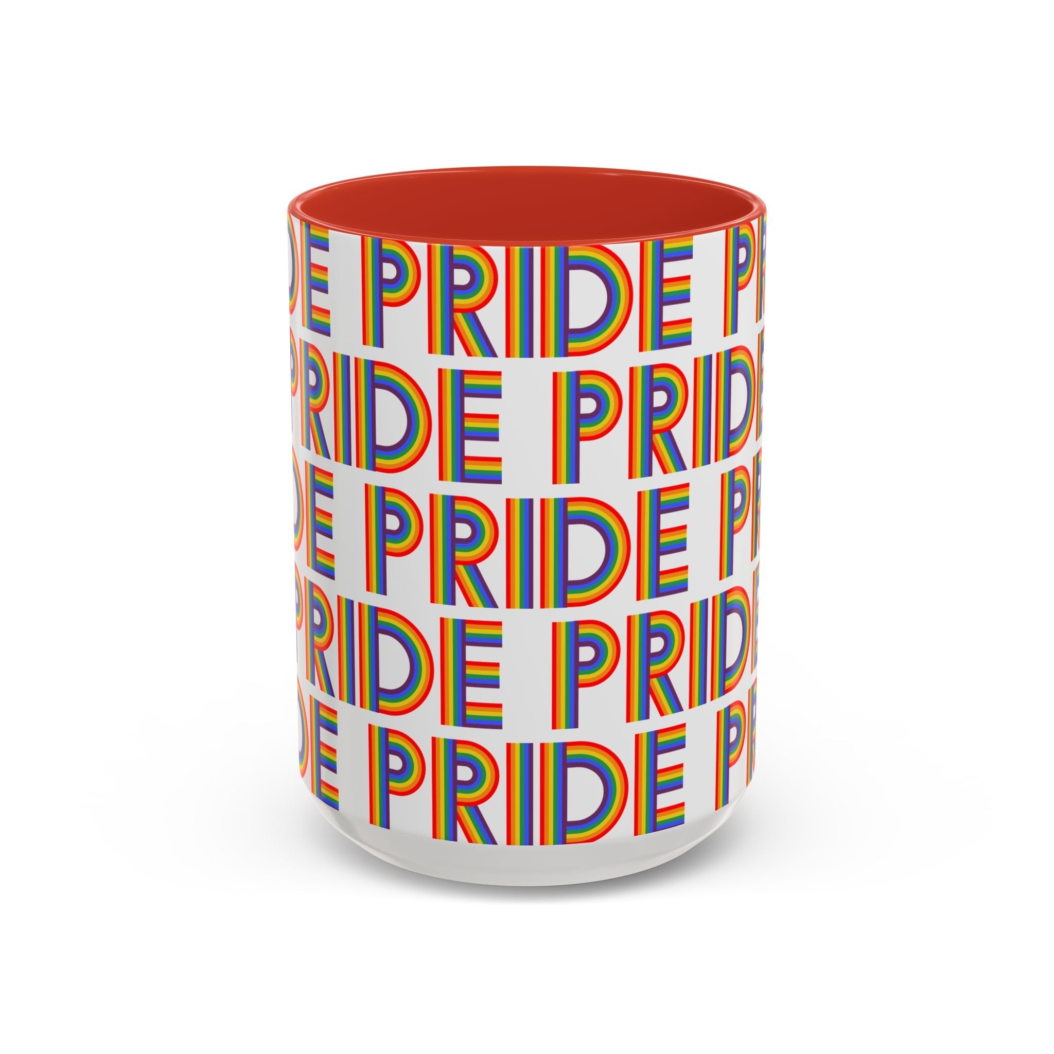 Bespattered Facade Pride Rainbow Ribbon Letters Mug | Eight Colors | 11oz or 15oz