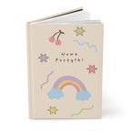 Nowe Początki (New beginnings) Polish Hardcover Journal, Pastel Rainbow & Cute Doodles for mindful journaling, back to school