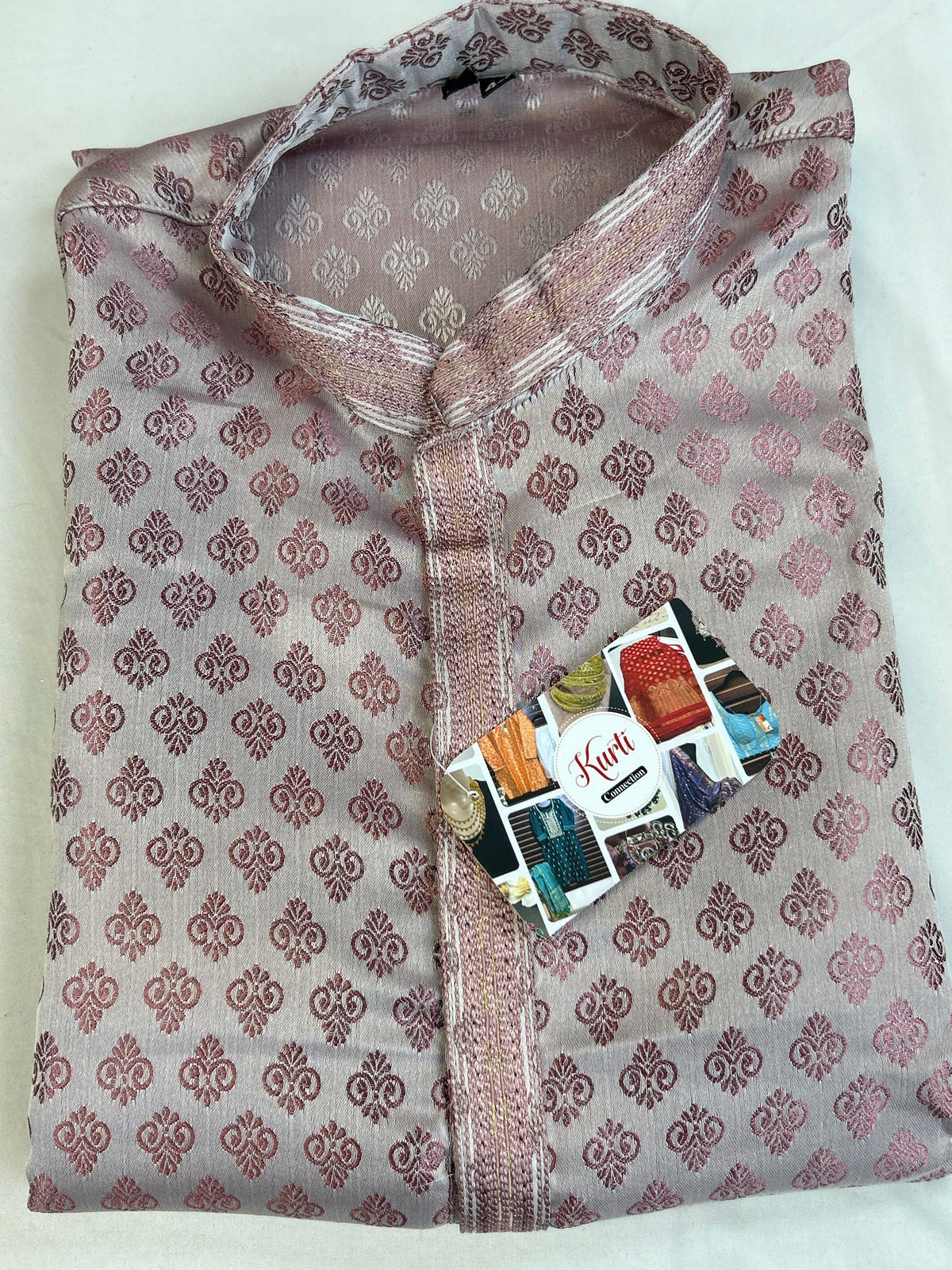 2092 - Silk kurta with white pant