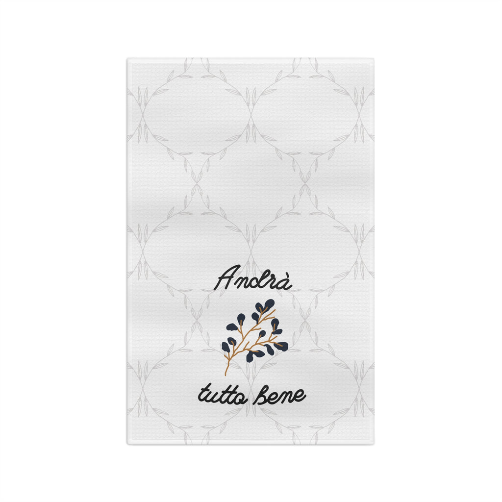 Microfiber Tea Towel – 'Andrà tutto bene' Italian Floral Kitchen Towel