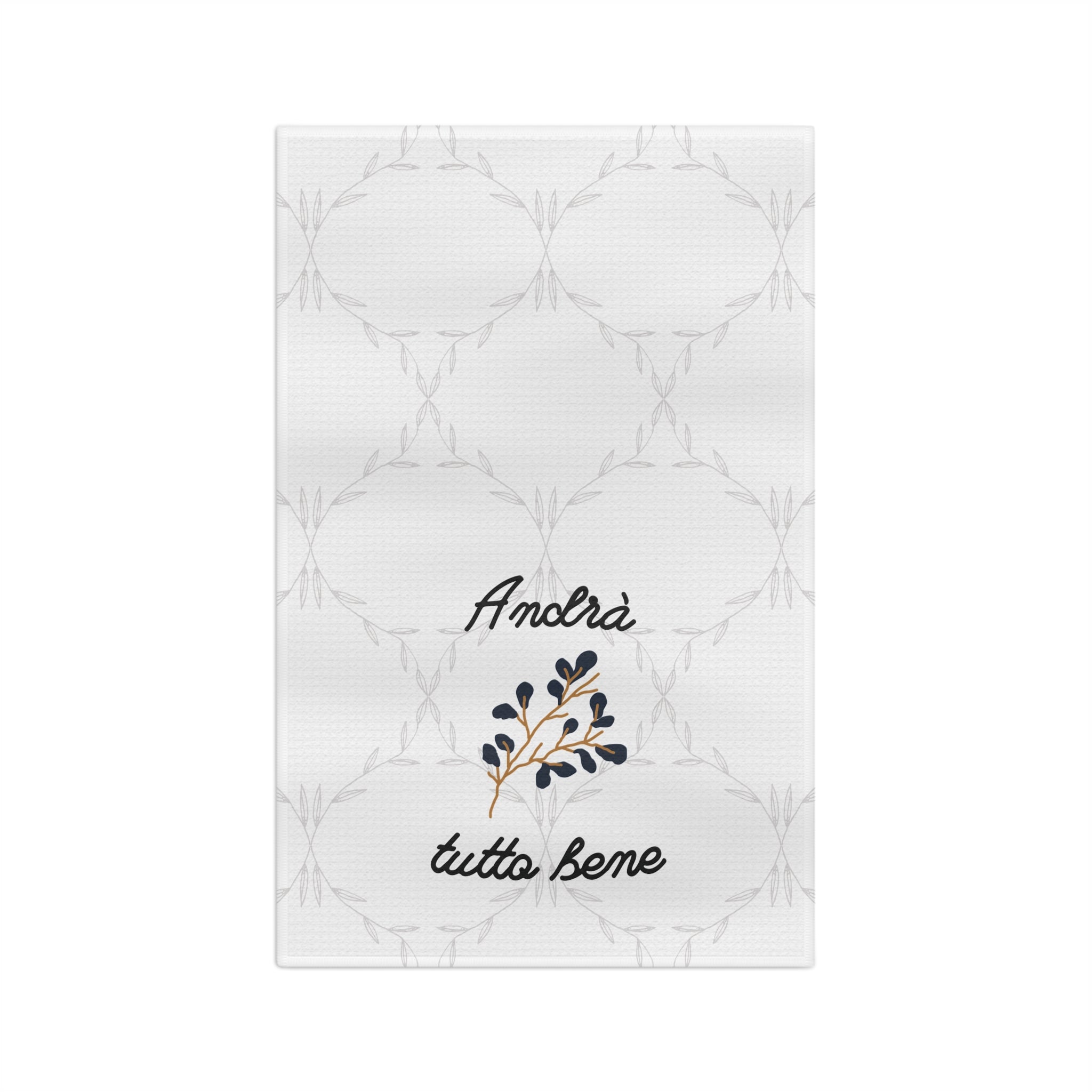 Microfiber Tea Towel – 'Andrà tutto bene' Italian Floral Kitchen Towel