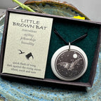Artisan Brown Bat Necklace - Handmade in the U.S.A.