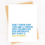 Funny Dog Birthday Party Card for Pet Party Dog Parent Card by Five Dot Post