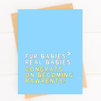 Funny New Puppy Card for Puppy Shower New Dog Parent Card Fur Babies by Five Dot Post