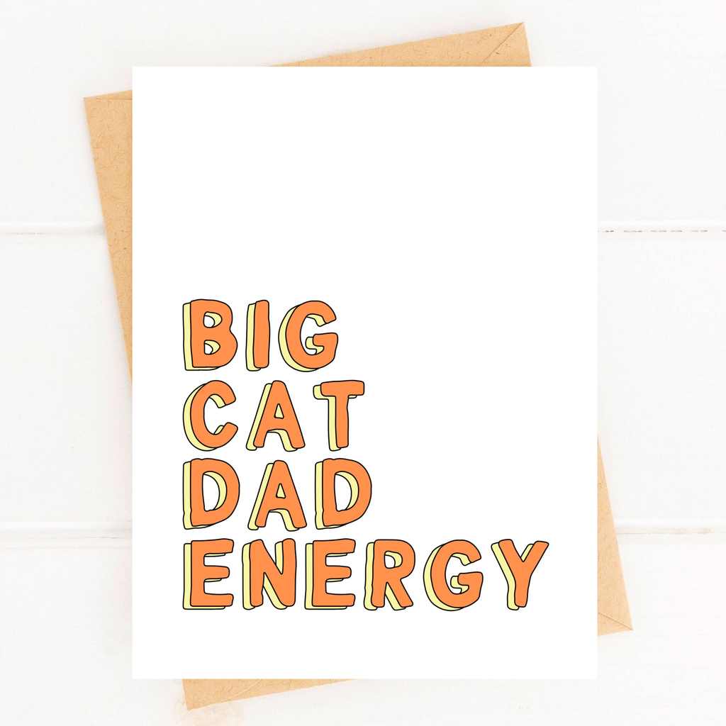 Cat Dad Card - New Kitten Parent Greeting Card by Five Dot Post