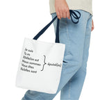 Je suis épuisé (I am exhausted) Tote Bag by Printify