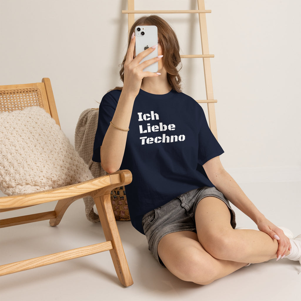 Ich Liebe Techno (I love techno) German Unisex Tee