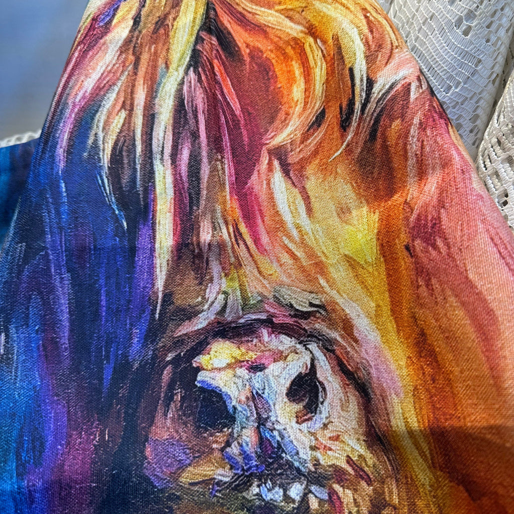 Handmade Scottish Highland Cow Lover Tea Towel - Set of Two