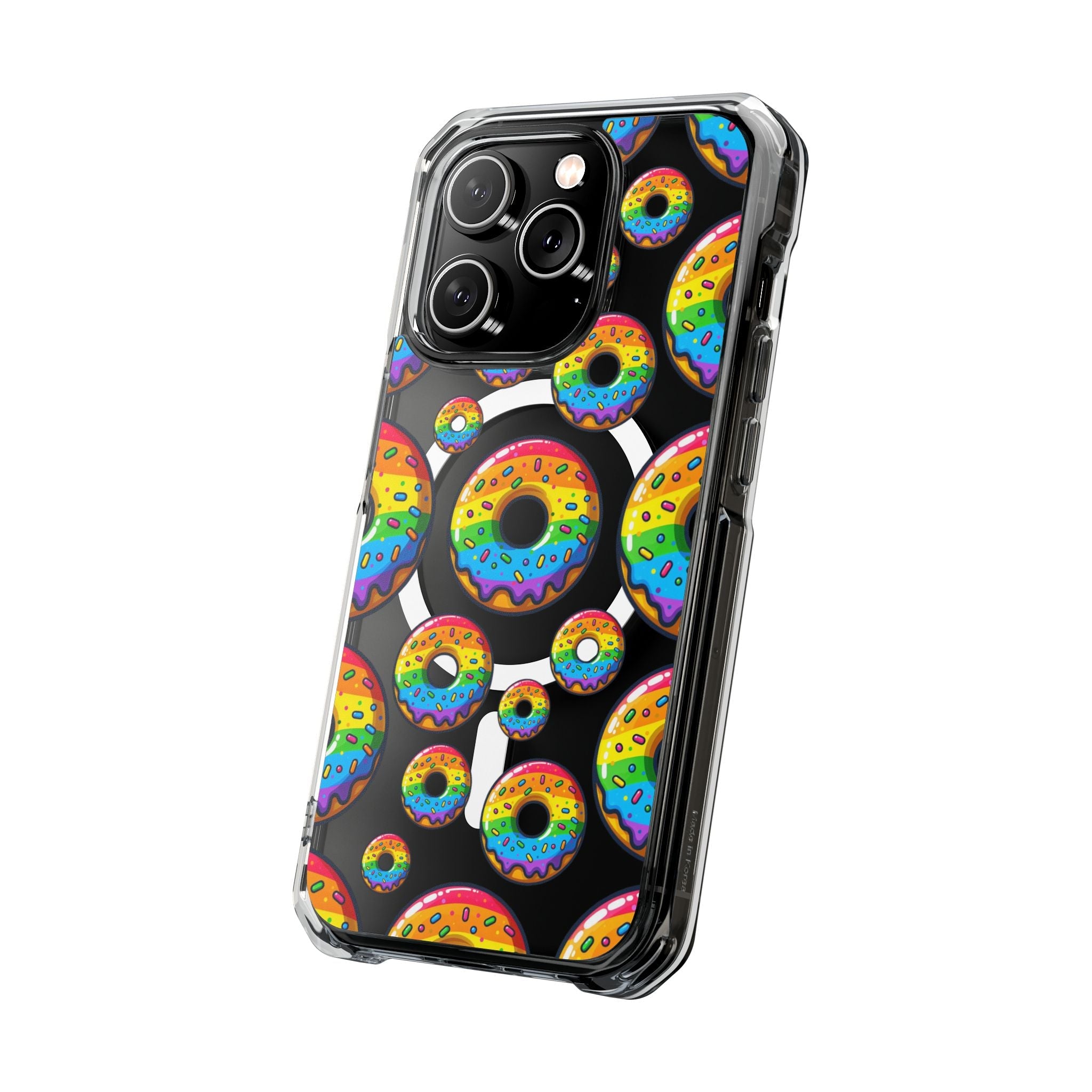 Bespattered Facade Rainbow Sprinkle Donut MagSafe Clear Impact Cases