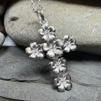 Plumeria Blossom Cross Necklace