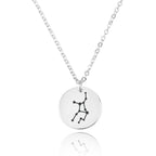 Virgo Celestial Constellation Disk Necklace