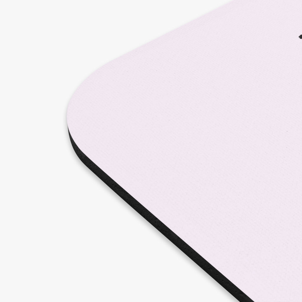 Pink French Quote Mouse Pad — “Petit à petit, l'oiseau fait son nid” Decorative Desk Mat