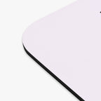 Pink French Quote Mouse Pad — “Petit à petit, l'oiseau fait son nid” Decorative Desk Mat by Printify