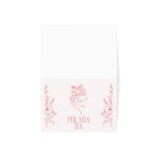 Per Mia Zia Italian Aunt pink Greeting Card, Floral Line Art Card with envelope included, blank inside