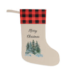 Merry Christmas plaid stocking by Printify