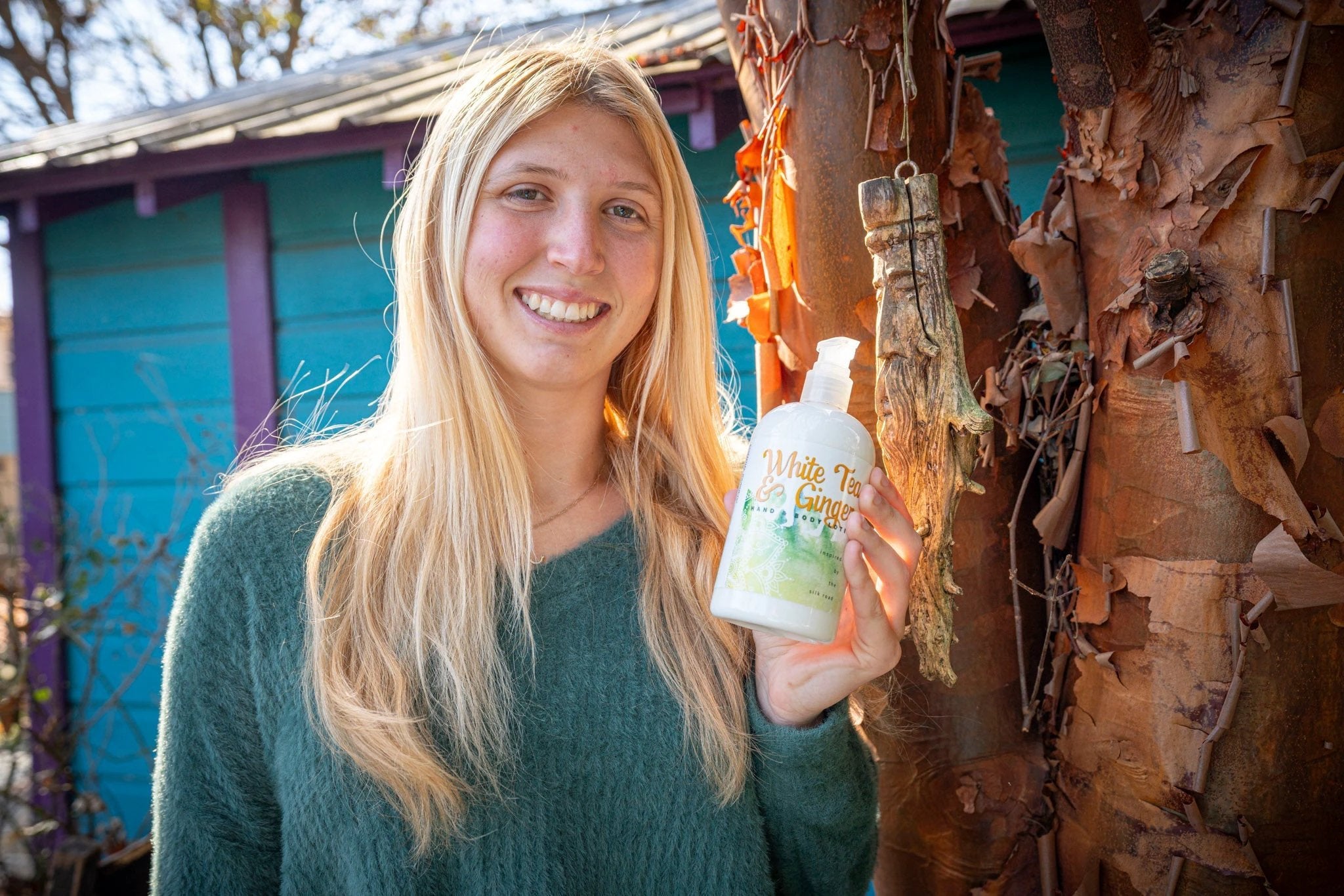 WHITE TEA & GINGER HAND & BODY LOTION 16 oz or 2 oz by Essential Journeys