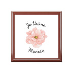 Je t'aime Maman boîte à bijoux pour Maman by Printify