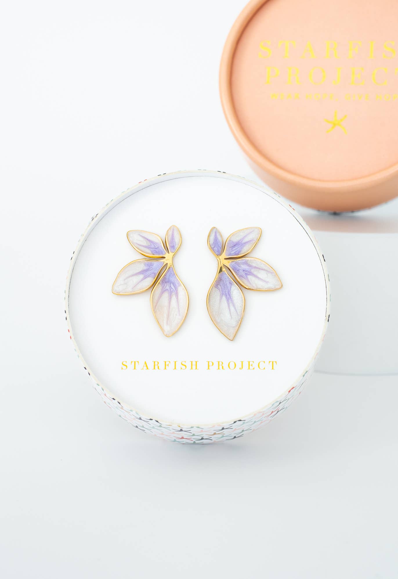 Fourish Lavender Leaf Earrings