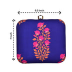 Exclusive Box Clutch with Pink Flower Print
