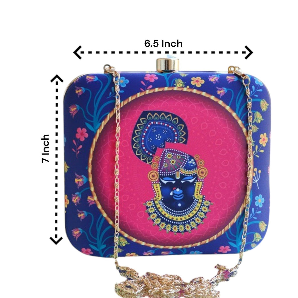 Exclusive Box Clutch with Lord Shrinathji's Portrait