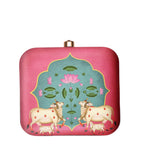 Exclusive Box Clutch with Pichawai & Calf Print