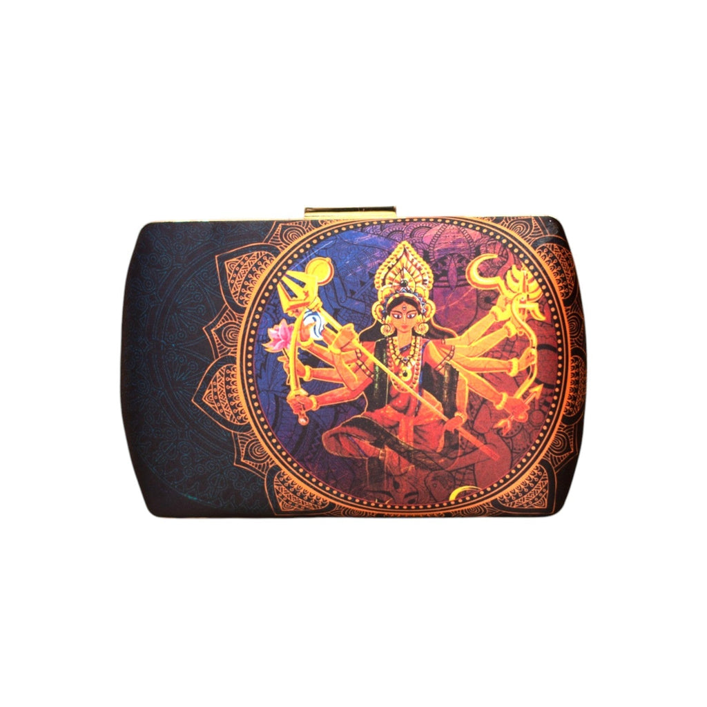 Exclusive Box Clutch with Maa Durga Portrait