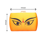 Exclusive Clutch with Durga Eyes Portrait with Chain to Carry
