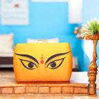 Exclusive Clutch with Durga Eyes Portrait with Chain to Carry