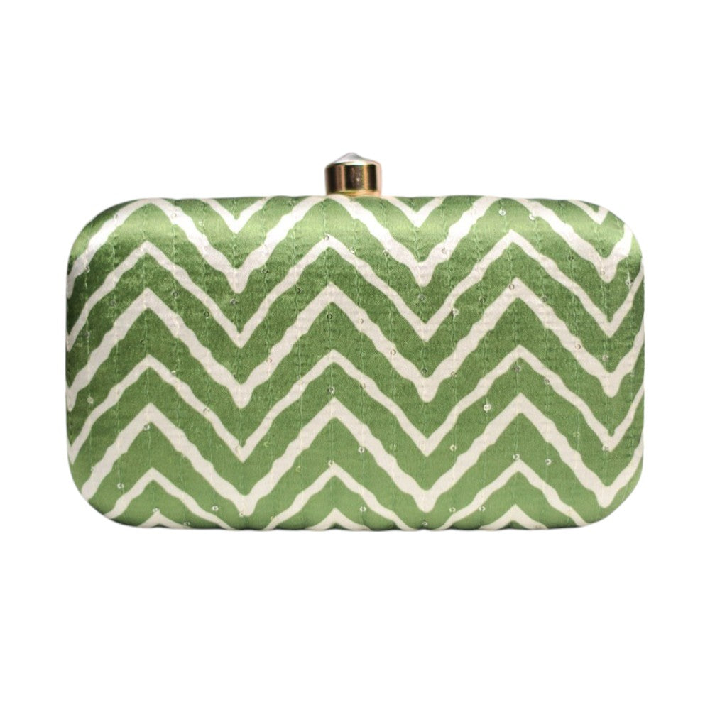 Exclusive Lehariya Green Clutch