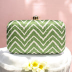 Exclusive Lehariya Green Clutch