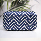 Exclusive Navy Blue Lehriya Print Clutch