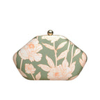 Exclusive Clutch with Unique Shape & Leaf Print