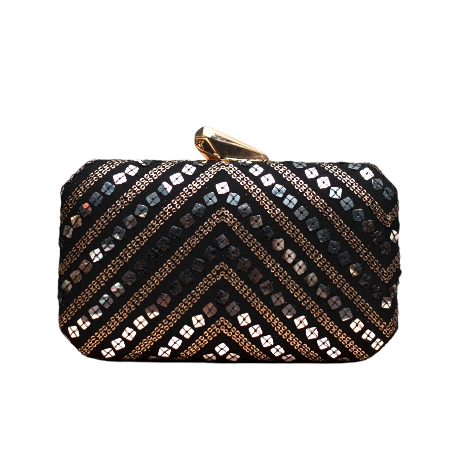 Exclusive Black Clutch with Sequence Work