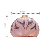 Indian Ethnic Designer Sequence Work Clutch with Unique Shape