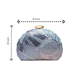 Indian Ethnic Designer Sequence Work Clutch with Unique Shape