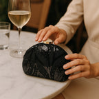 Indian Ethnic Designer Sequence Work Clutch with Unique Shape