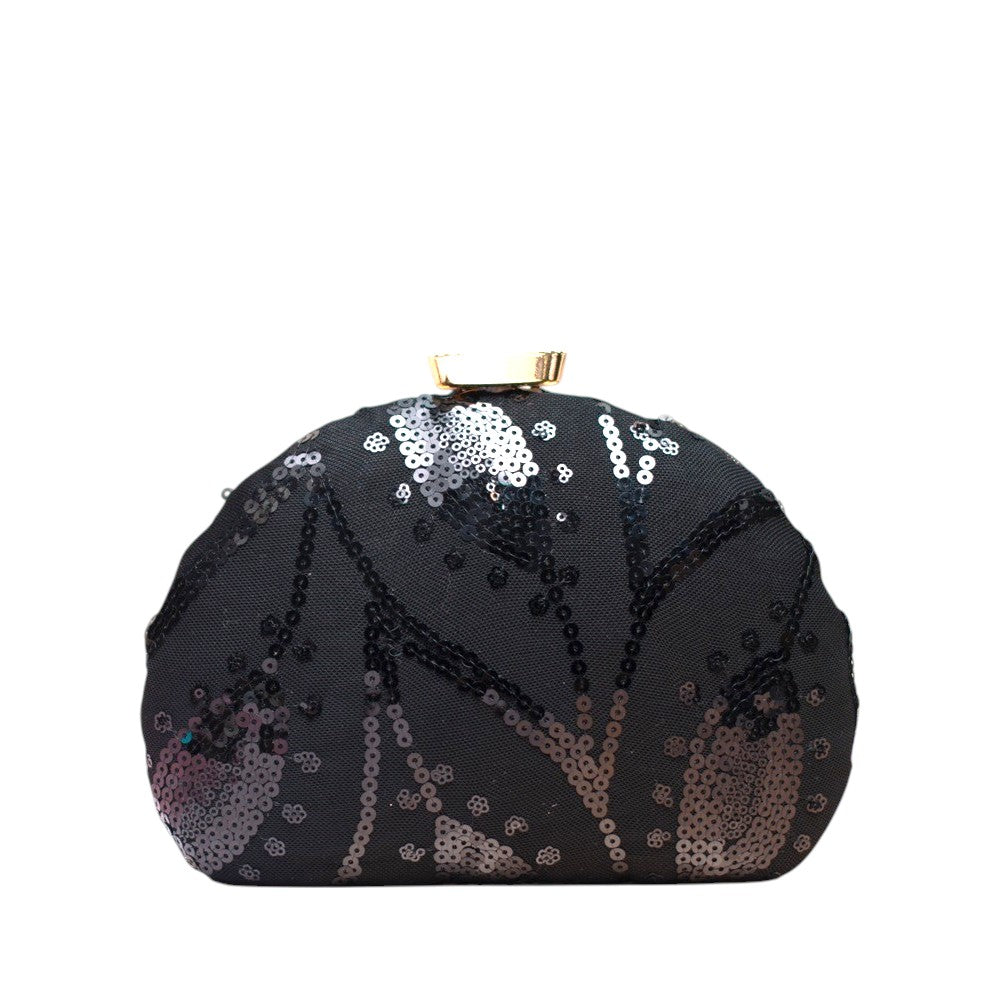 Indian Ethnic Designer Sequence Work Clutch with Unique Shape