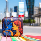 Radha Krishna Print Clutch