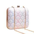 Exclusive White Chikankari Box Clutch