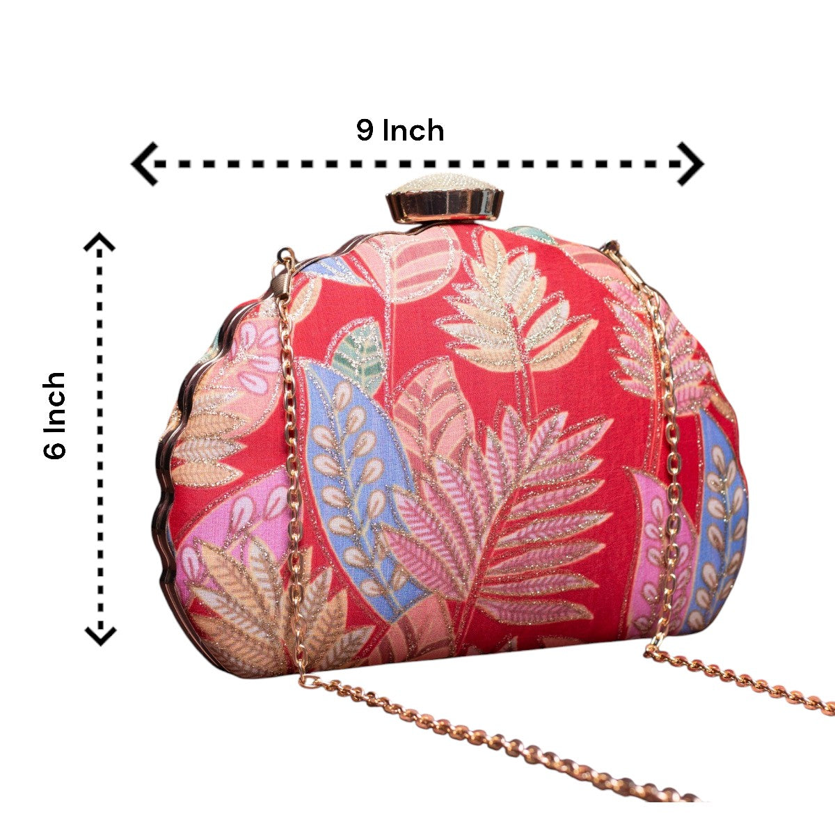 Exclusive Clutch with Leaf Design