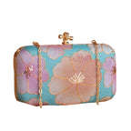 Indian Ethnic Designer Clutch with Ethnic Embroidery of Flower Design