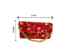Embroidered Silk Clutch with Pearl Belt