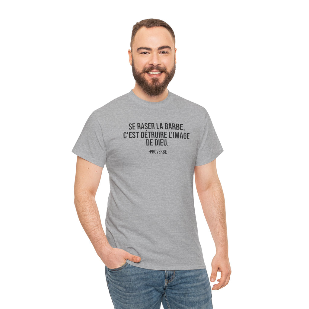 Se raser la barbe French proverb Tee for beard lovers