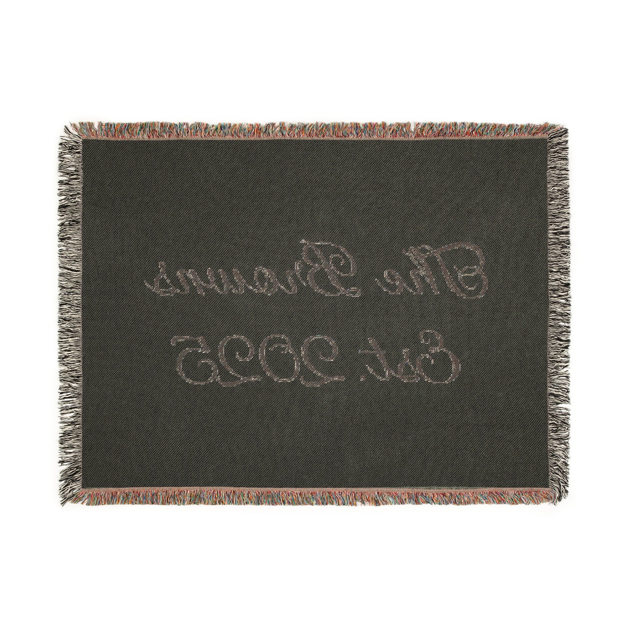 Custom family name and year Woven Blanket