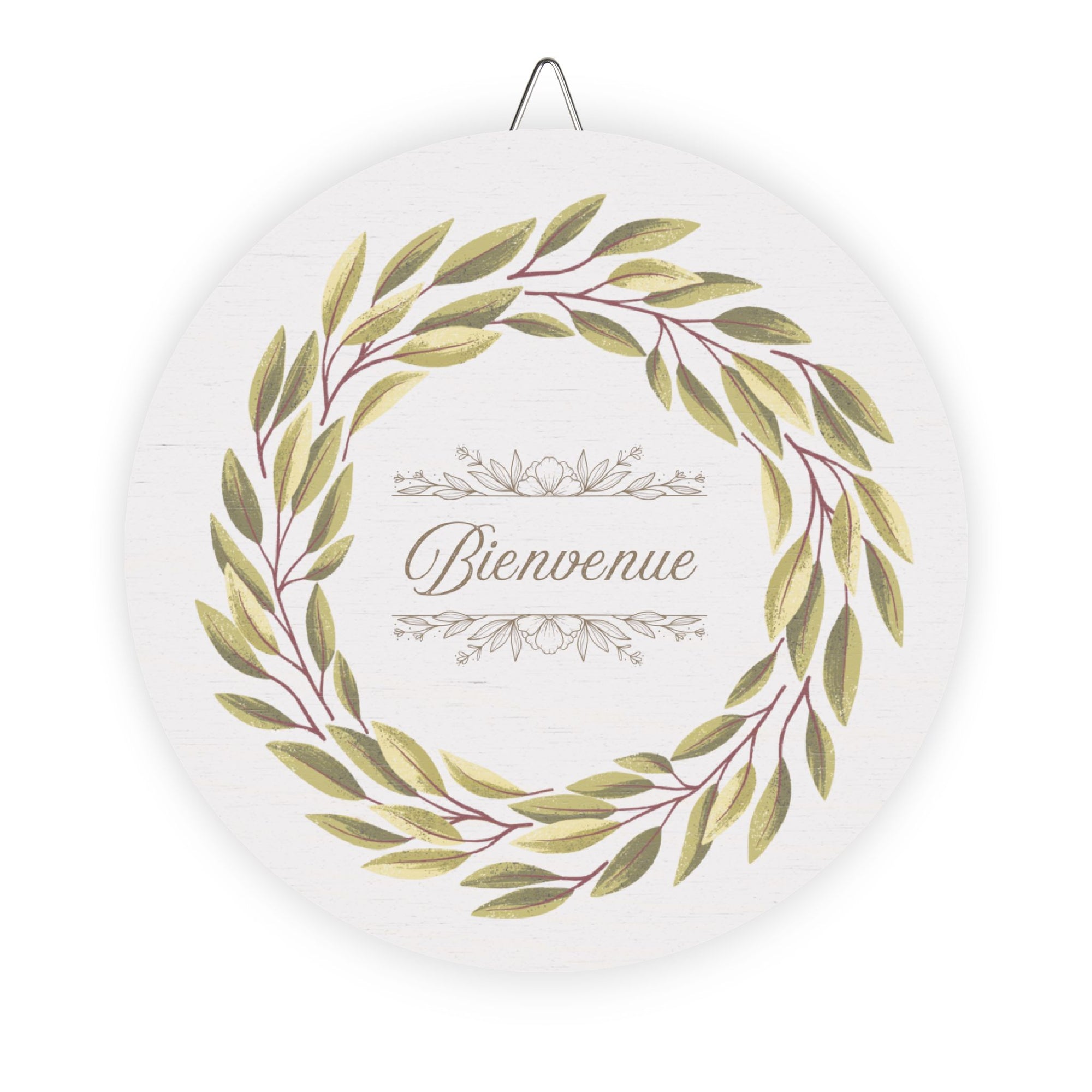 Bienvenue Wooden Welcome Sign for Front Door